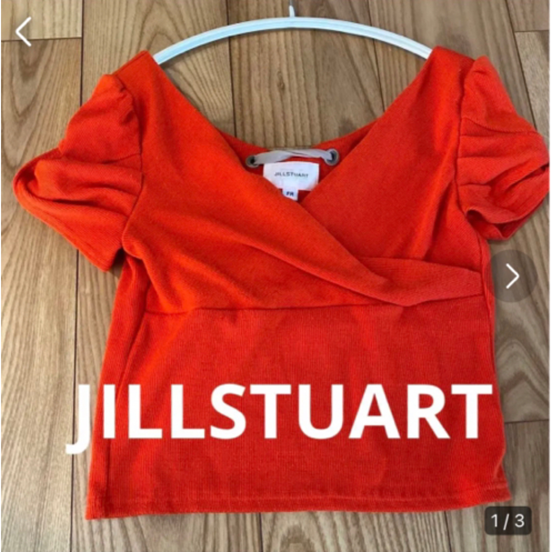 JILL by JILLSTUART(ジルバイジルスチュアート)のJILLSTUART JILLSTUART リボン　トップス　半袖　フリーサイズ レディースのトップス(カットソー(半袖/袖なし))の商品写真