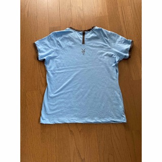 ibex メリノ　Tシャツ　バイカラー青×茶