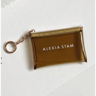 アリシアスタン(ALEXIA STAM)の新品✨アリシアスタン　クリアミニポーチ　ブラウン　早い者勝ち‼️(コインケース)