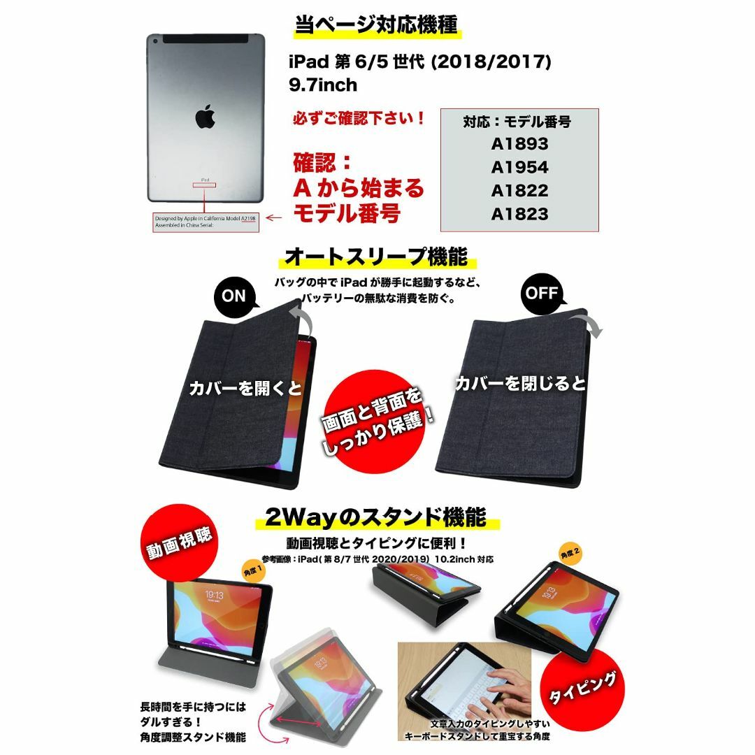 NeedNetwork 岡山デニム ipad 用 ケース 第6/5世代 9.7