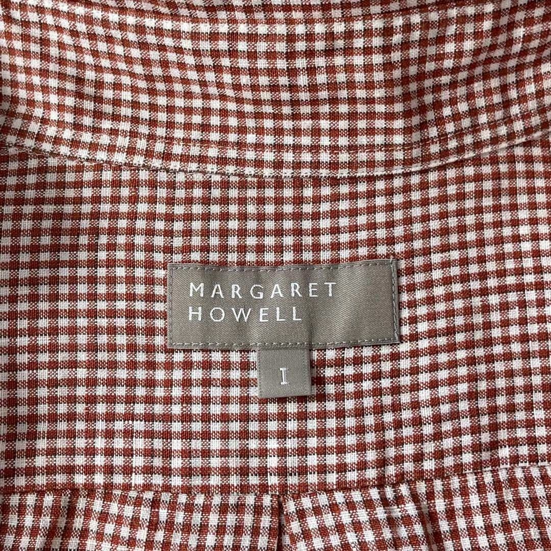 美品 マーガレットハウエル リネン100% ギンガムチェック シャツ 美品 マーガレットハウエル リネン100% ギンガムチェック シャツ