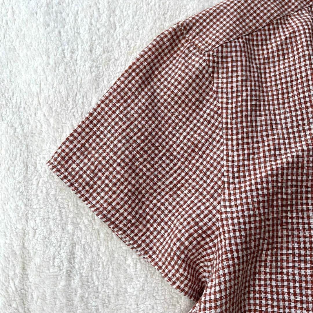 MARGARET HOWELL(マーガレットハウエル)の美品 マーガレットハウエル リネン100% ギンガムチェック シャツ ブラウス レディースのトップス(シャツ/ブラウス(半袖/袖なし))の商品写真