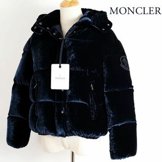 モンクレール(MONCLER)の美品 モンクレール CAILLE ベルベット 12A ネイビー DISTタグ(ダウンジャケット)