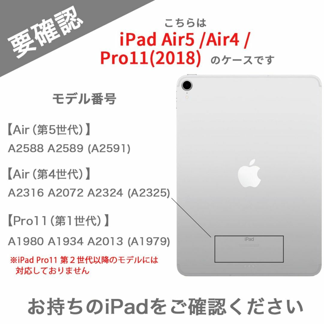 【色: ミッドナイトブルー】MS factory iPad Air 第5世代 用 5