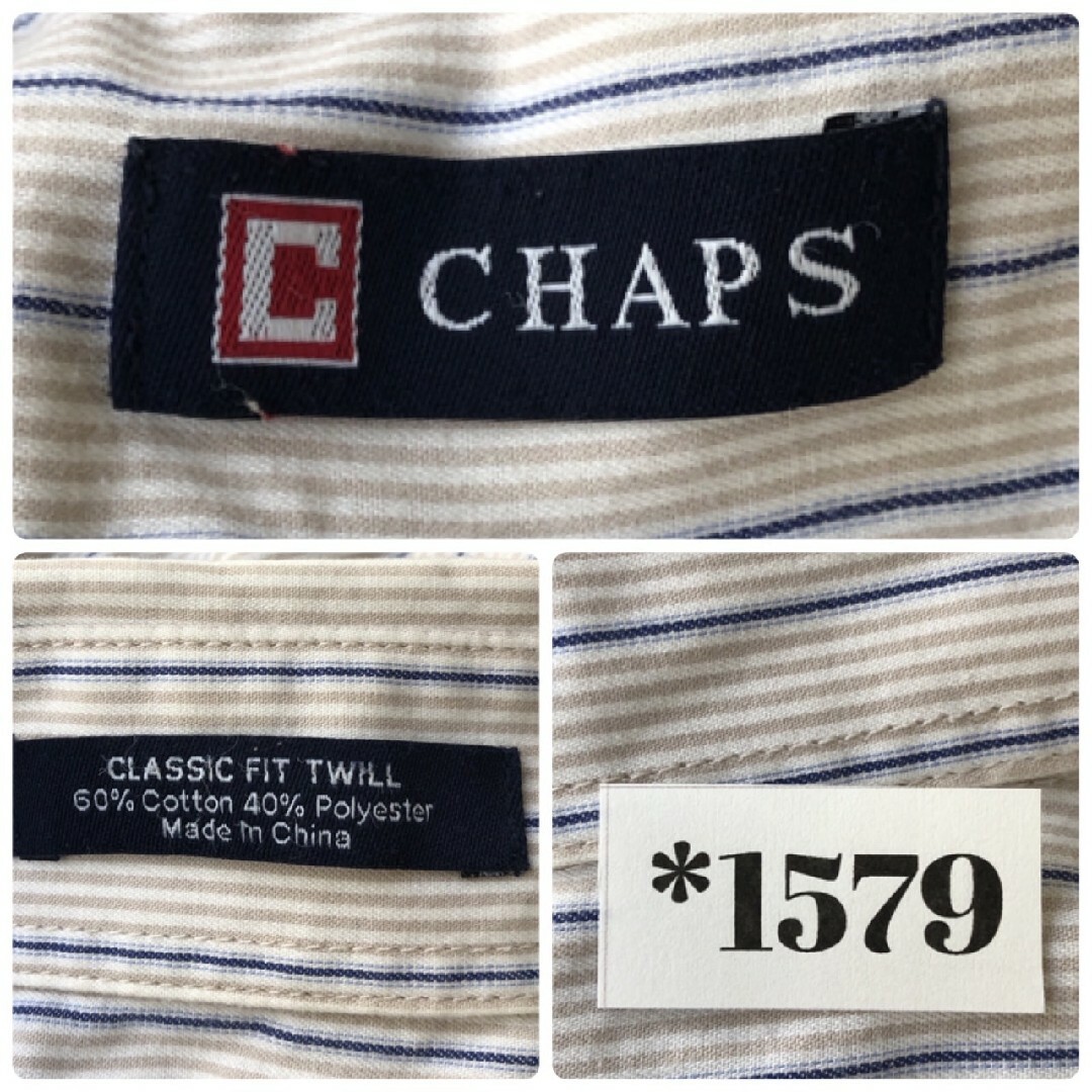 CHAPS(チャップス)のCHAPS チャップス　メンズ　長袖シャツ　ストライプ　カジュアル　XXL メンズのトップス(シャツ)の商品写真