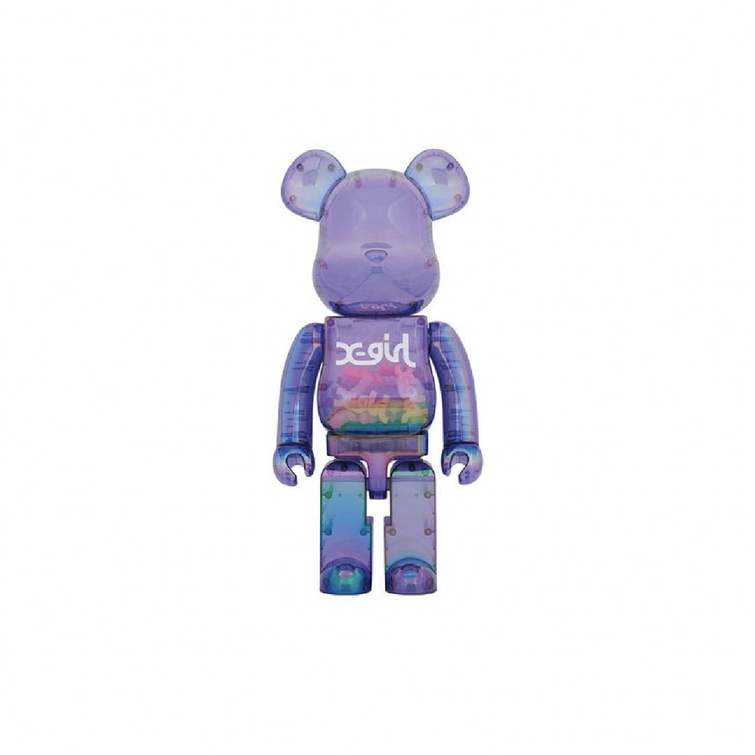 Bearbrick X-girl CLEAR PURPLE 1000％フィギュア