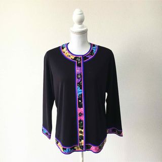 LEONARD - 美品 近年 LEONARD レオナール カンカン 花柄 カーディガン