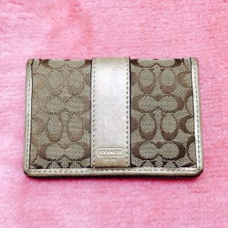 コーチ(COACH)の中古/コーチ/パスケース/ゴールド(名刺入れ/定期入れ)