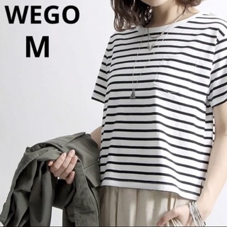 ウィゴー(WEGO)のWEGO/USAコットンUネックTシャツ/Mサイズ【美品】(Tシャツ(半袖/袖なし))
