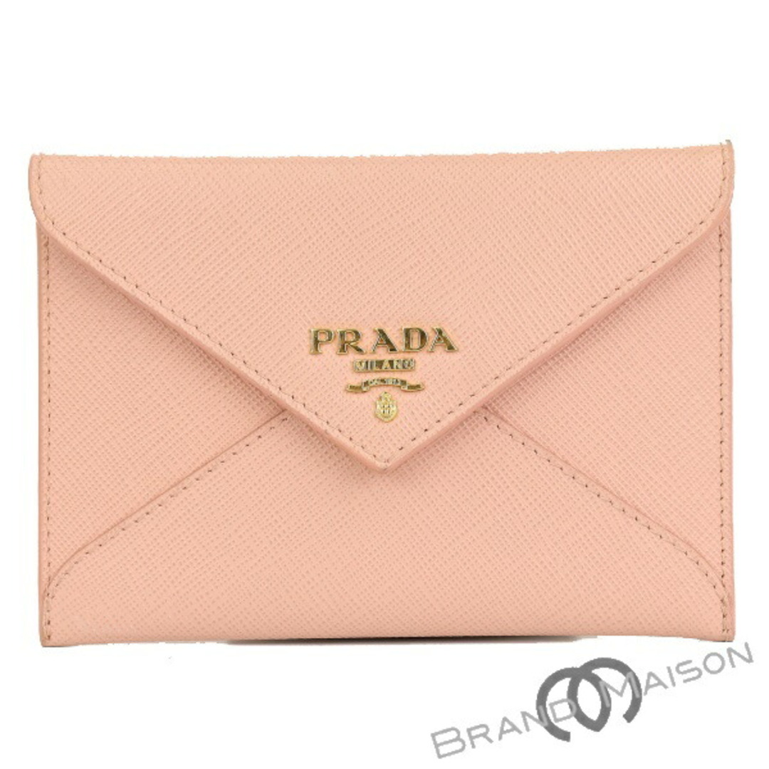 ABランク プラダ カードケース 小銭入れ 1MF174 サフィアーノ ピンク PRADA