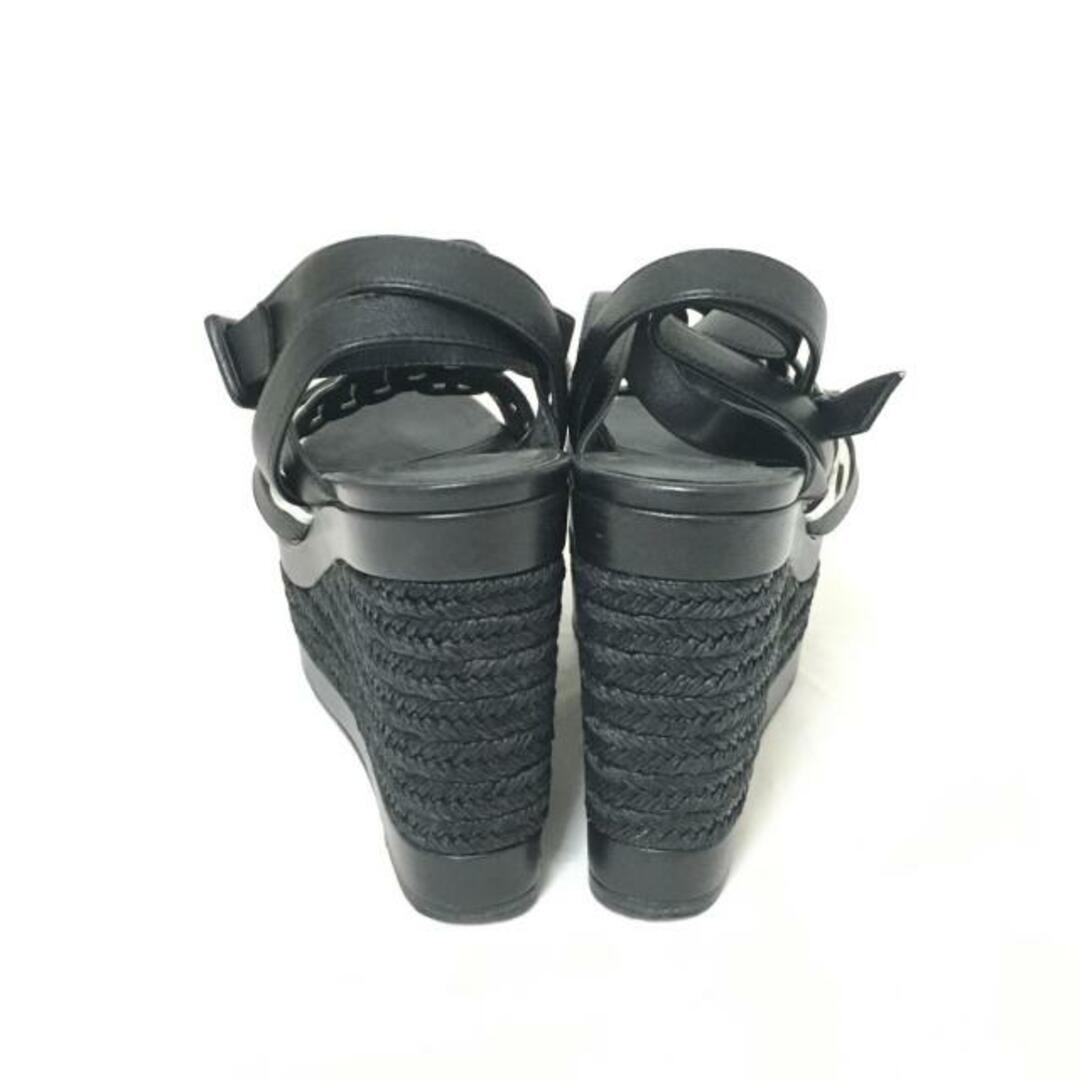 Hermes(エルメス)のエルメス サンダル 36 - 黒×シルバー レディースの靴/シューズ(サンダル)の商品写真
