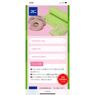 ミズノセレクト　ワークアウトでカラダ整う。セット　新品未使用です。(ヨガ)