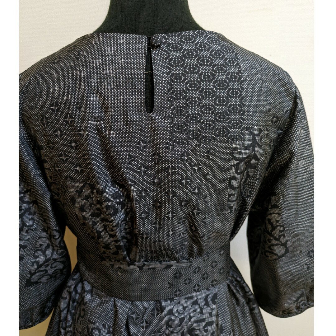 SOLD 着物リメイク ワンピース 大島紬 M〜Lの通販 by Yumi's shop|ラクマ
