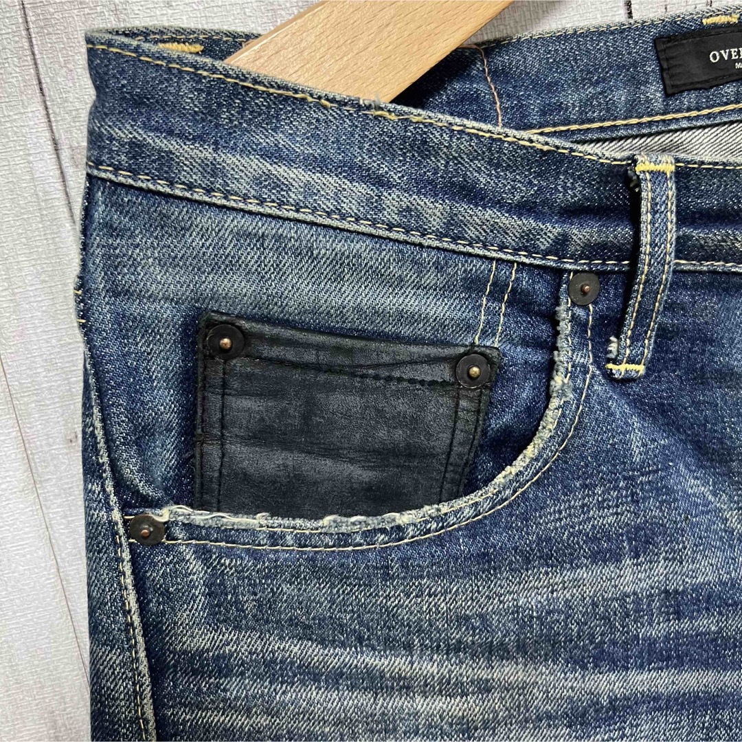 OVERDESIGN ユーズドリペア加工セルビッチデニム!日本!雰囲気 OVERDESIGN ユーズドリペア加工セルビッチデニム!日本!雰囲気