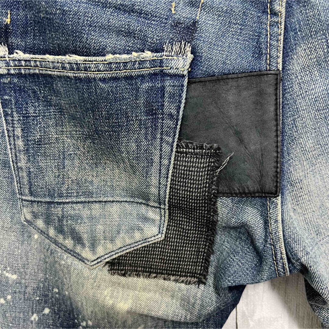 OVERDESIGN ユーズドリペア加工セルビッチデニム!日本!雰囲気 OVERDESIGN ユーズドリペア加工セルビッチデニム!日本!雰囲気