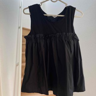 マウジー(moussy)のmoussy 黒　タンクトップ　夏服　カットソー　袖なし　マウジー(Tシャツ/カットソー(半袖/袖なし))