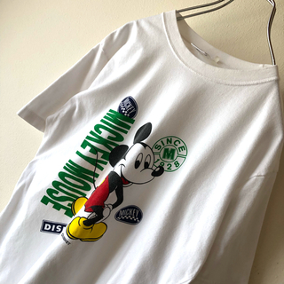ディズニー(Disney)の【良デザイン】レトロ OLD Disney ミッキー Tシャツ 旧タグ(Tシャツ/カットソー(半袖/袖なし))