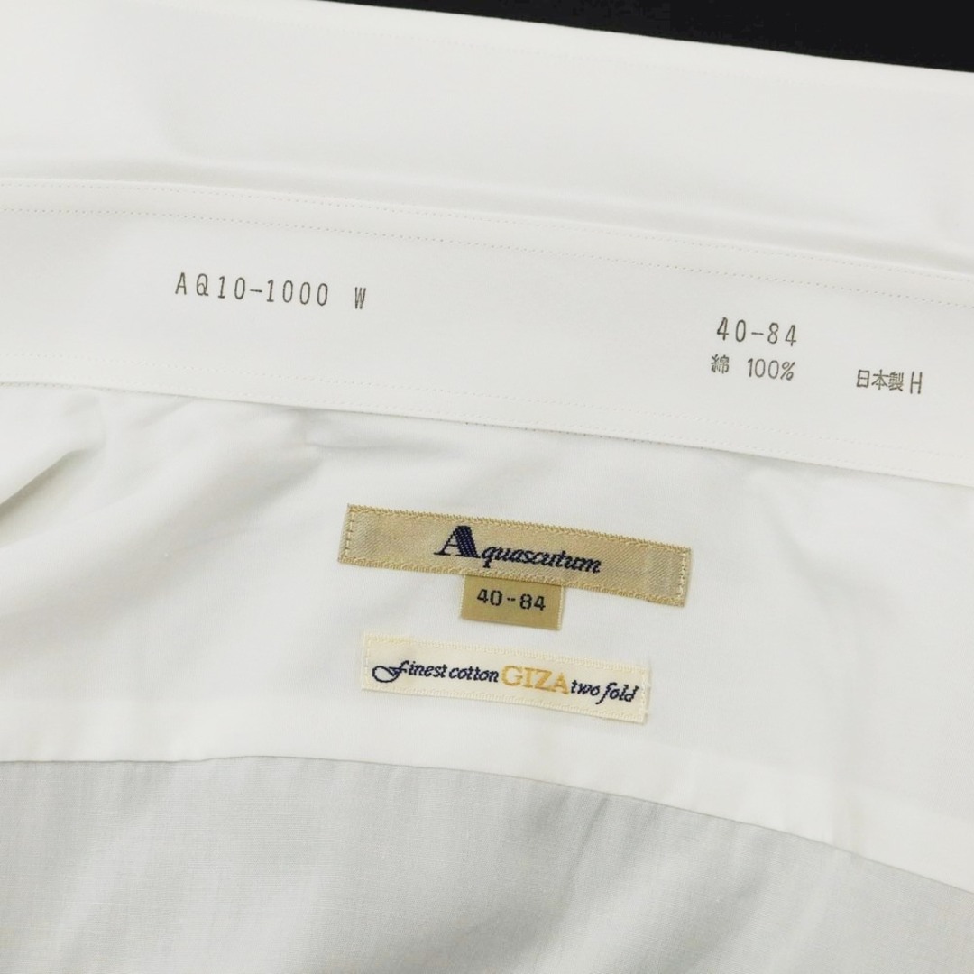 アクアスキュータム Aquascutum ブロードコットン ドレスシャツ ホワイト【サイズ40-84】【メンズ】 6