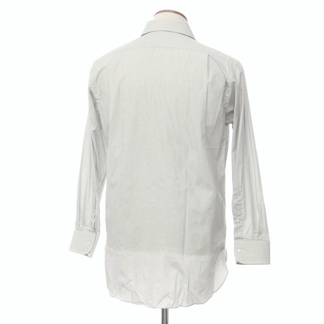 アクアスキュータム Aquascutum ストライプ ドレスシャツ ホワイトxチャコールグレー系【サイズ39-82】【メンズ】 2
