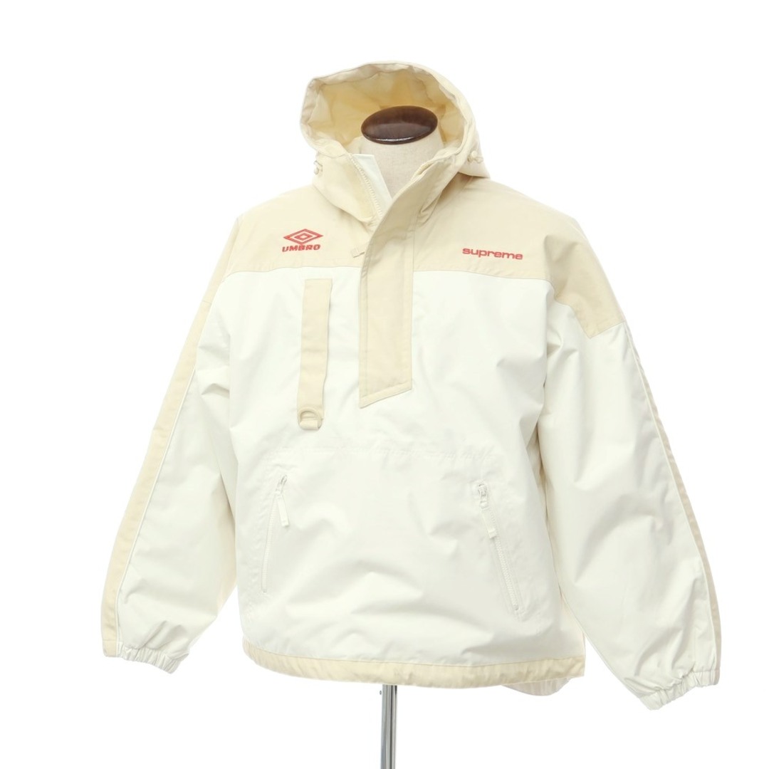 【中古】シュプリーム Supreme 2023年春夏 Umbro Hooded Anorak ポリエステル アノラックパーカー 中綿ブルゾン  ホワイトxベージュ【サイズXL】【メンズ】 | フリマアプリ ラクマ