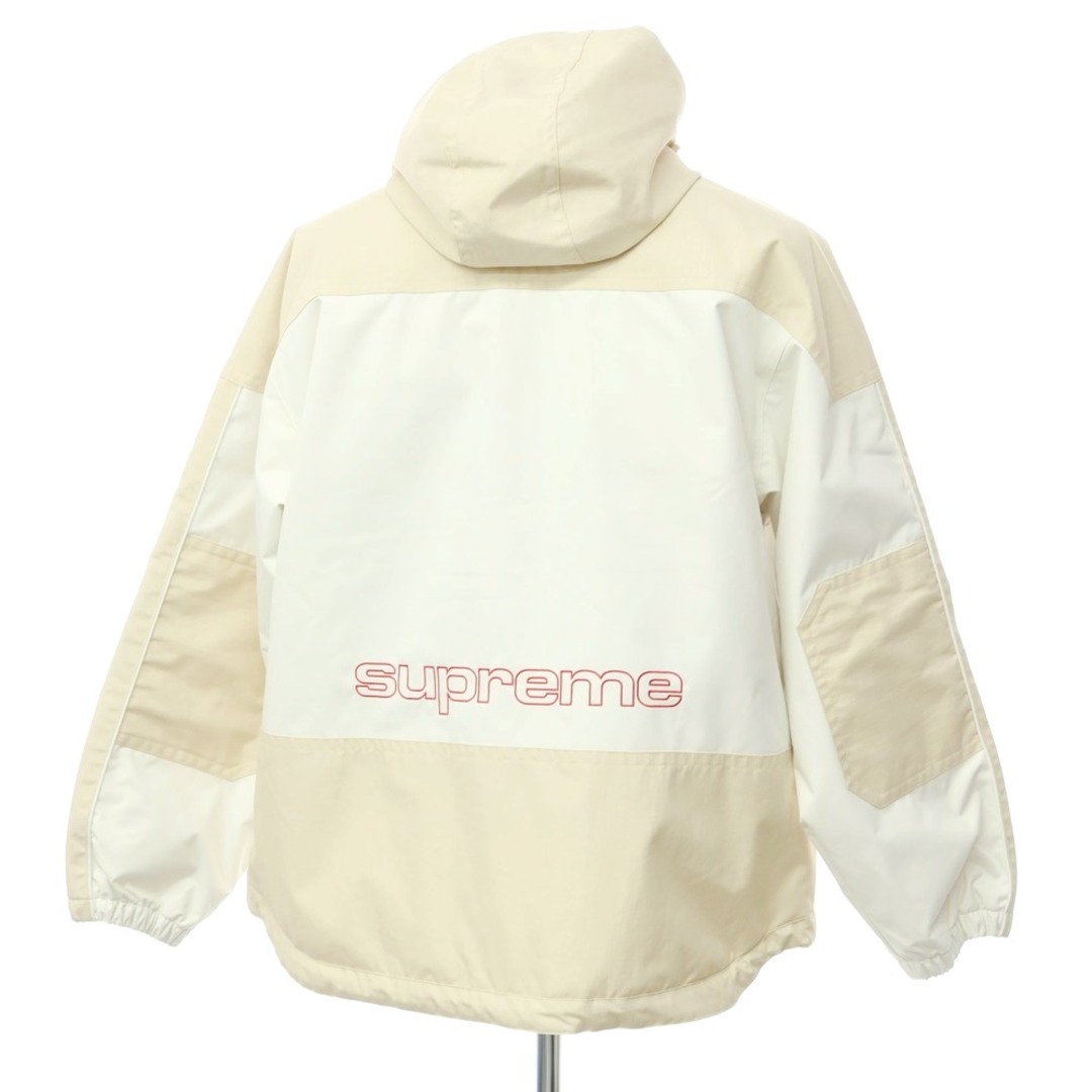 シュプリーム Supreme 2023年春夏 Umbro Hooded Anorak ポリエステル アノラックパーカー 中綿ブルゾン ホワイトxベージュ【サイズXL】【メンズ】 2