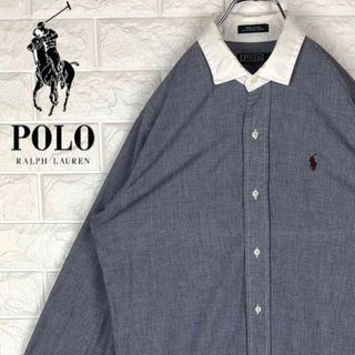 ラルフローレン(Ralph Lauren)のラルフローレン 激レア USA製 BDシャツ クレリック 刺繍ワンポイントロゴ(シャツ)