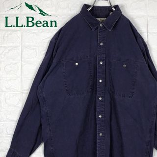 エルエルビーン(L.L.Bean)のエルエルビーン アメリカ製 長袖コットンシャツ 綿100% アメカジ ゆるだぼ(シャツ)