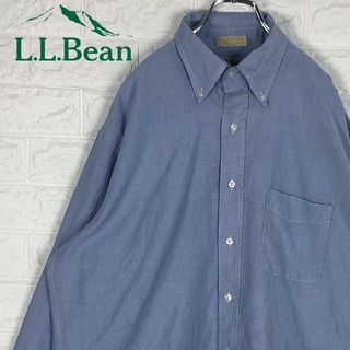 エルエルビーン(L.L.Bean)のエルエルビーン アメリカ製 ボタンダウンシャツ フォーマル ブルー ワイシャツ(シャツ)