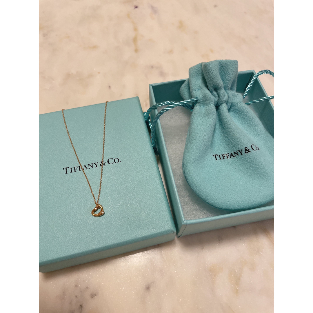 Tiffany オープンハート　ミニネックレス　美品レディース