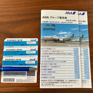 エーエヌエー(ゼンニッポンクウユ)(ANA(全日本空輸))のANA株主優待番号3枚、グループ優待券2冊(航空券)