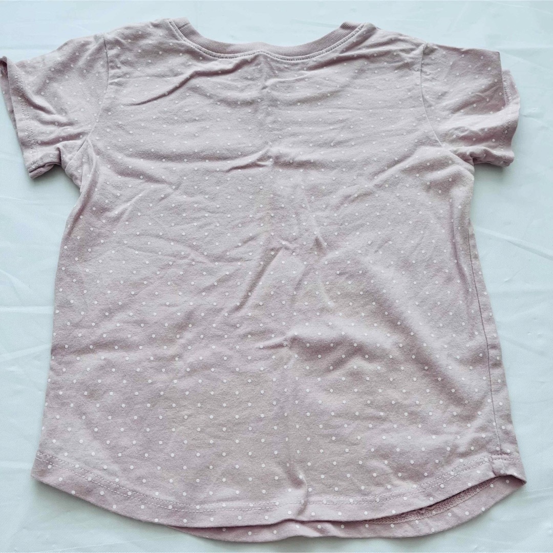 MUJI (無印良品)(ムジルシリョウヒン)の無印良品 女の子 Tシャツ トップス 半袖 姉妹 2枚 セット おそろ ペア キッズ/ベビー/マタニティのキッズ服女の子用(90cm~)(Tシャツ/カットソー)の商品写真