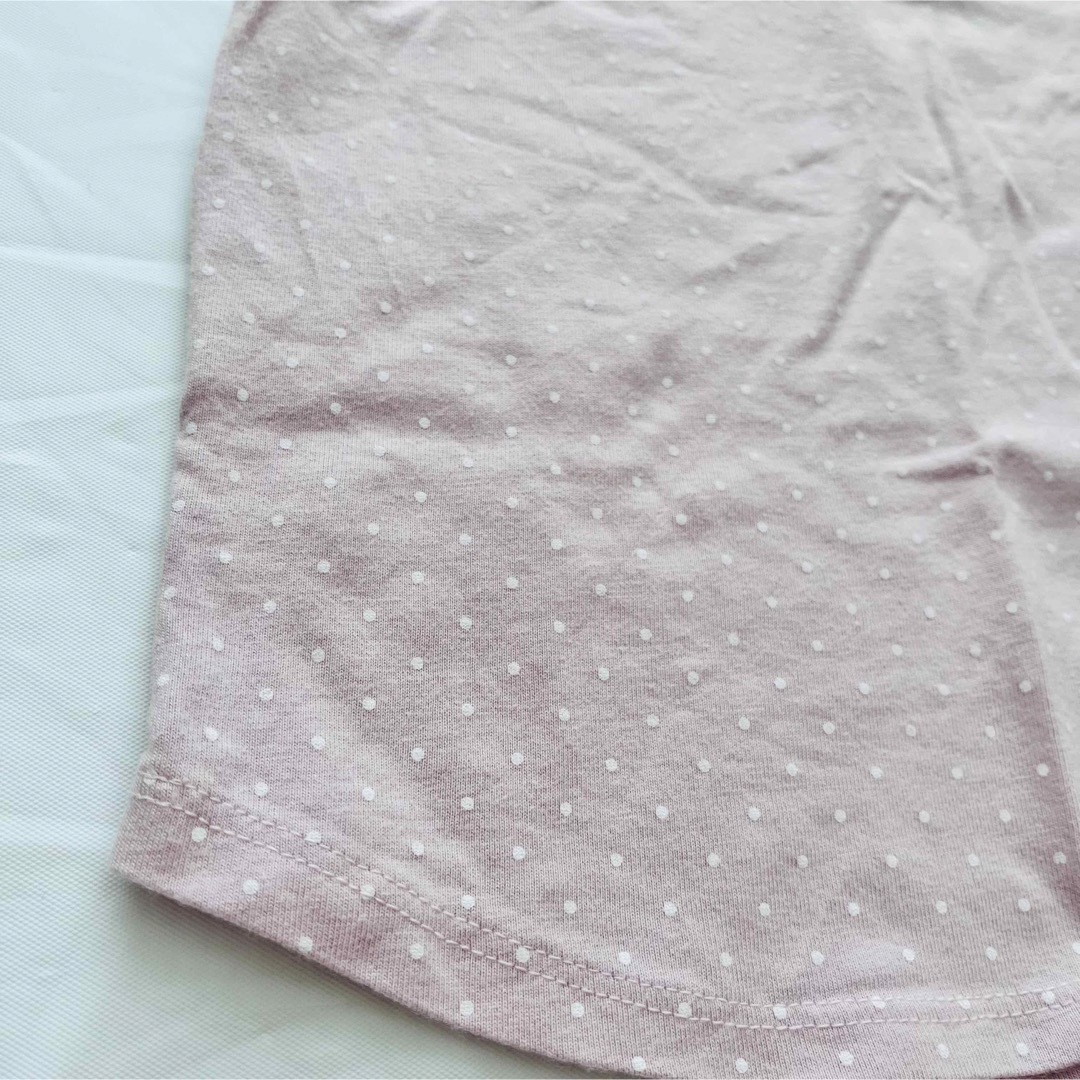 MUJI (無印良品)(ムジルシリョウヒン)の無印良品 女の子 Tシャツ トップス 半袖 姉妹 2枚 セット おそろ ペア キッズ/ベビー/マタニティのキッズ服女の子用(90cm~)(Tシャツ/カットソー)の商品写真