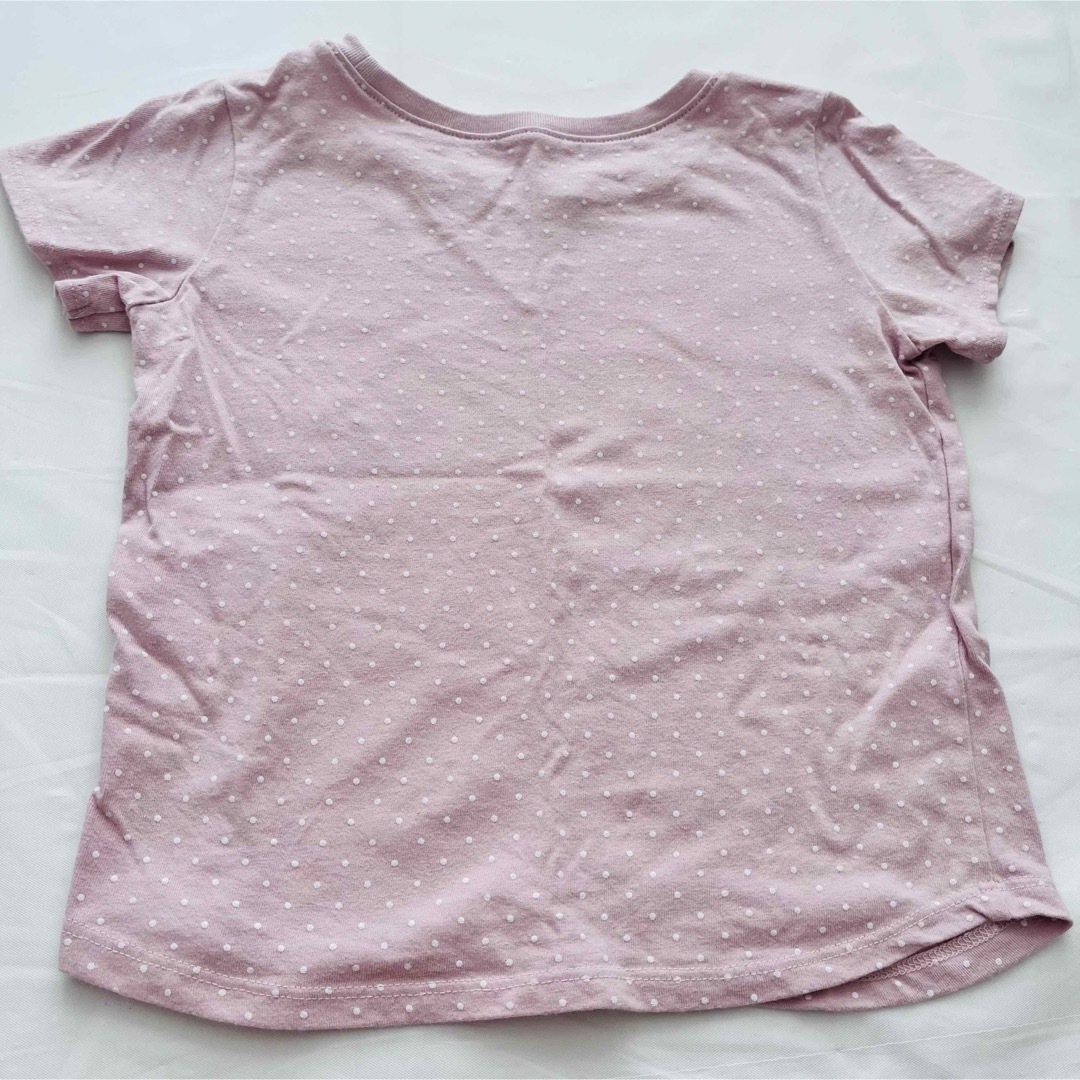 MUJI (無印良品)(ムジルシリョウヒン)の無印良品 女の子 Tシャツ トップス 半袖 姉妹 2枚 セット おそろ ペア キッズ/ベビー/マタニティのキッズ服女の子用(90cm~)(Tシャツ/カットソー)の商品写真