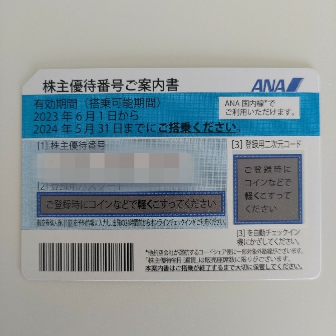 ANA株主優待券8枚セット