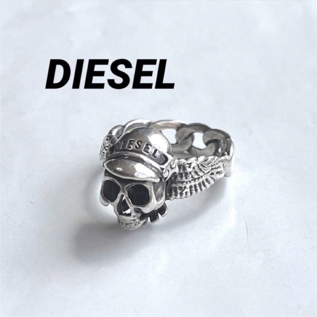 DIESEL(ディーゼル)のDIESELディーゼルスカル925 silverリング ヴィンテージ約17号 メンズのアクセサリー(リング(指輪))の商品写真