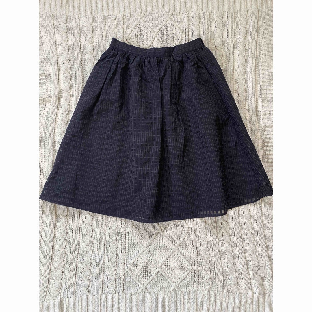 Rope' Picnic(ロペピクニック)のロペピクニック　膝丈スカート　紺 レディースのスカート(ひざ丈スカート)の商品写真