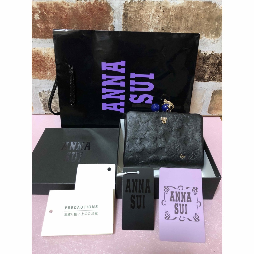 ANNA SUI - 新品未使用 ANNA SUI アナスイ がま口 財布 猫 キャットの