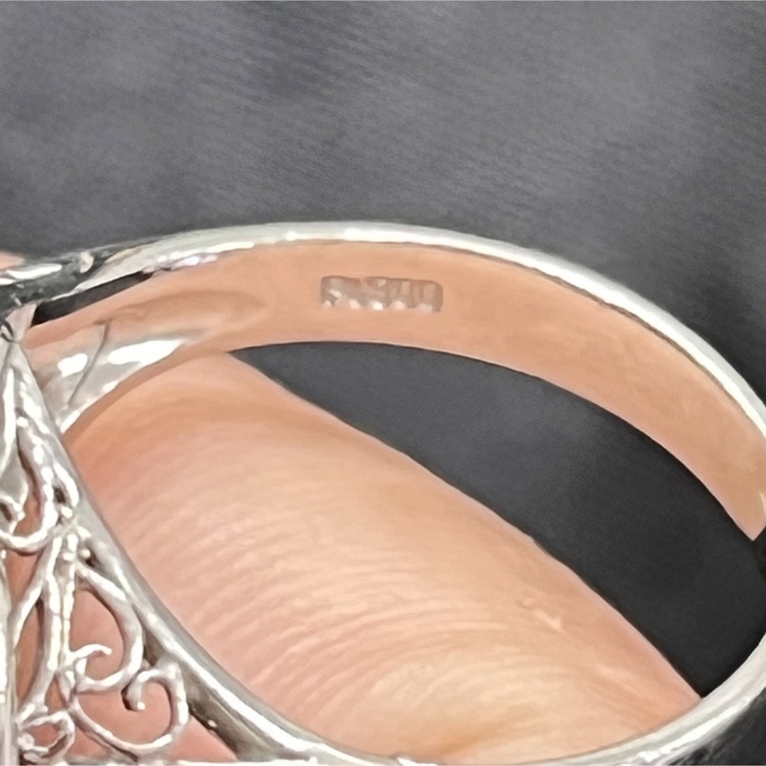天然 赤珊瑚 日本産　大玉 13.3mm 指輪　11# ダイヤモンド0.13ct レディースのアクセサリー(リング(指輪))の商品写真