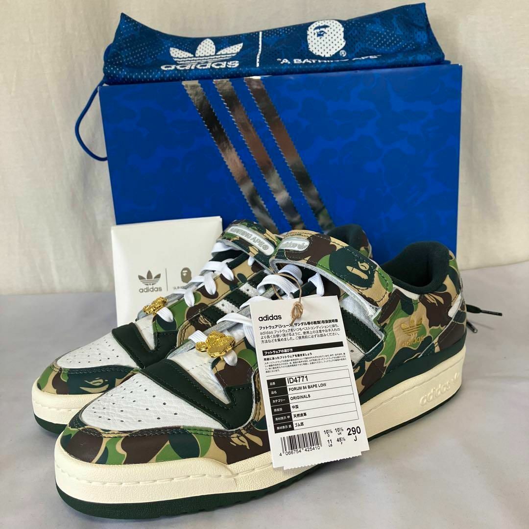 新品BAPE × adidas Forum 84 Low 30th 29cmスニーカー