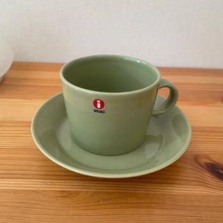 イッタラ(iittala)の廃盤カラー★新品　iittalaティーマ カップ&ソーサー　オリーブグリーン(食器)