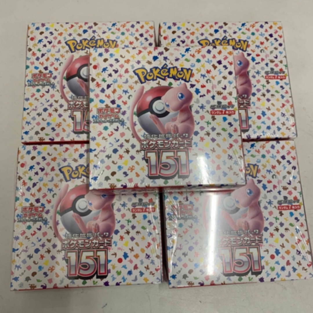 トレーディングカードポケモンカードゲーム151 シュリンク付き 5box