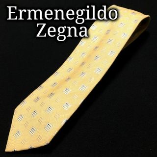 エルメネジルドゼニア(Ermenegildo Zegna)のエルメネジルドゼニア スクエア イエロー ネクタイ コットン A102-N07(ネクタイ)