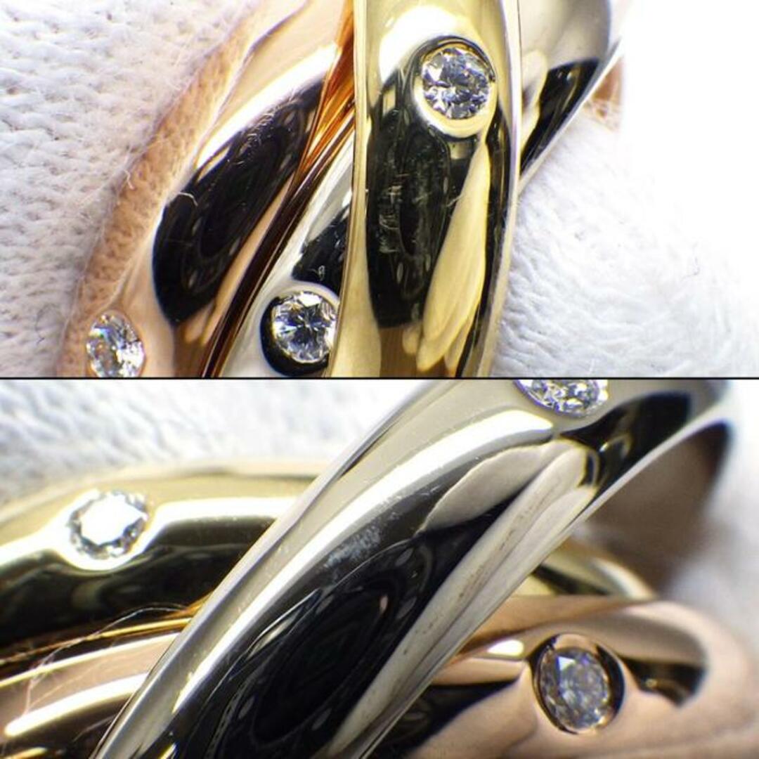 Cartier(カルティエ)のカルティエ Cartier リング トリニティ スリーカラー 15ポイント ダイヤモンド K18PG K18WG K18YG 9号 / #49 【中古】 レディースのアクセサリー(リング(指輪))の商品写真