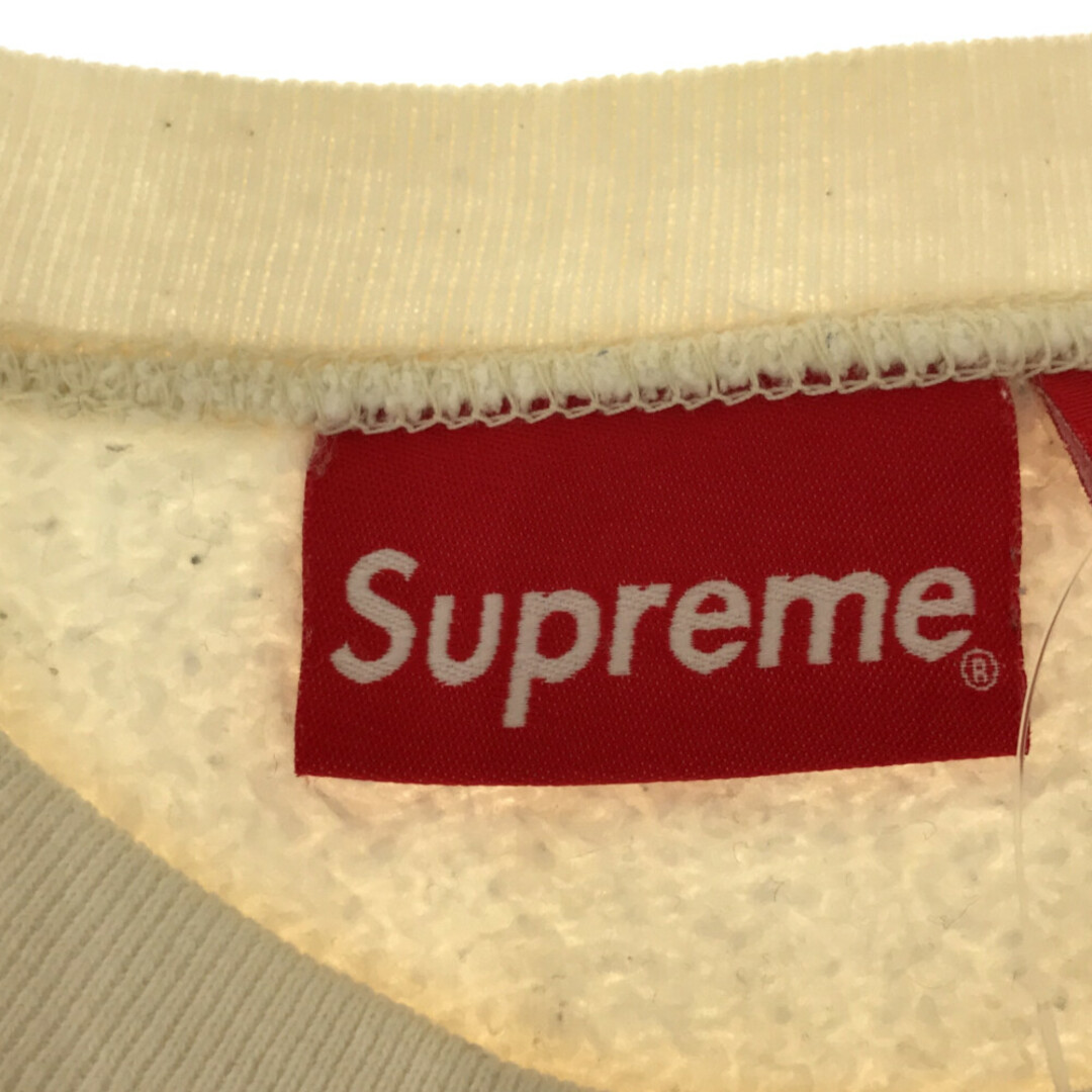 SUPREME シュプリーム 19AW Small Box Crewneck スモールボックスクルーネック ロゴワッペンスウェット アイボリー