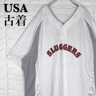 USA古着 両面プリント メッシュゲームシャツ ビッグサイズ 良状態 バックロゴ(Tシャツ/カットソー(半袖/袖なし))