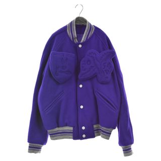 ルイヴィトン(LOUIS VUITTON)のLOUIS VUITTON ルイヴィトン 19AW アジア限定 VARSITY JACKET ウール バーシティジャケット スタジャン パープル RM192 NZV HHB81E スタジャン(スタジャン)