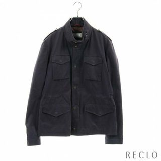 ブルネロクチネリ(BRUNELLO CUCINELLI)の ワークジャケット ブルゾン スタンドカラー ネイビー フード付き(ブルゾン)