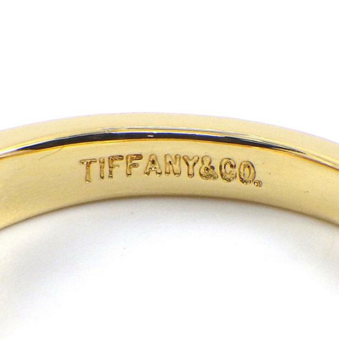 ティファニー Tiffany & Co. リング フラット バンド 3ポイント プリンセスカット ダイヤモンド K18YG 11.5号