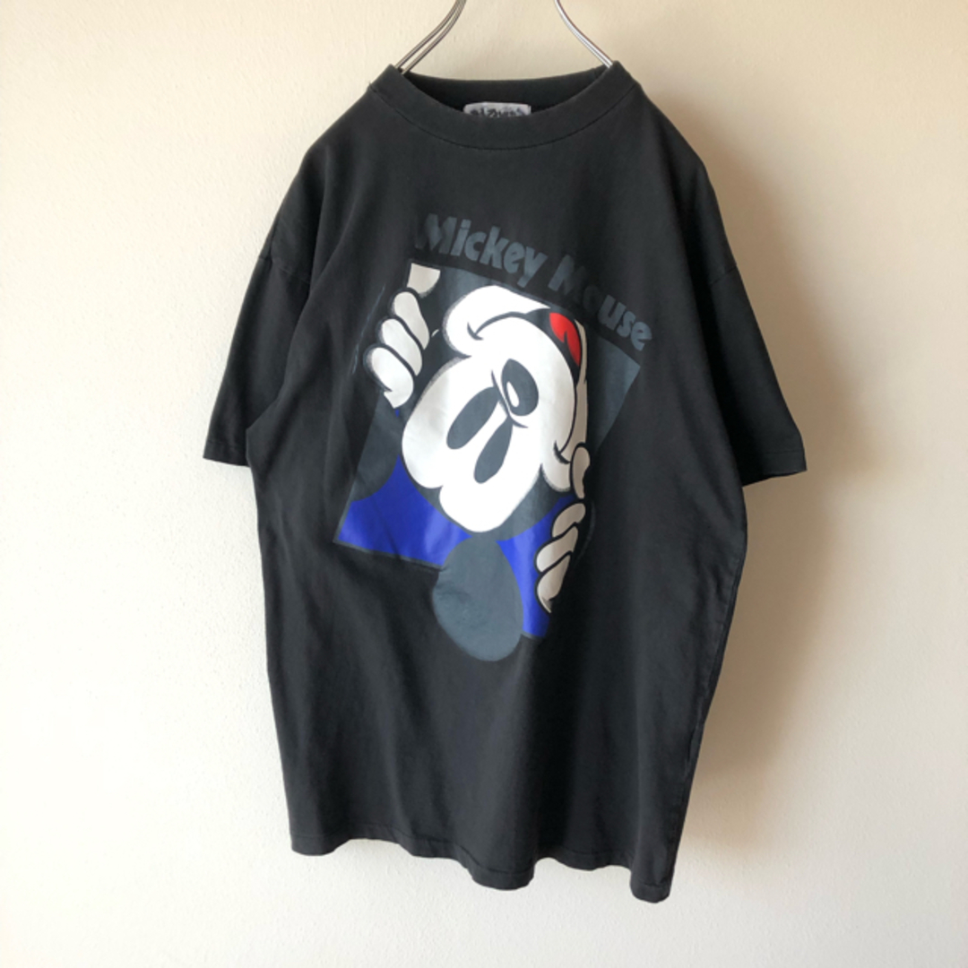 【希少】90's OLD Disney ミッキー 両面プリント Tシャツ レトロ