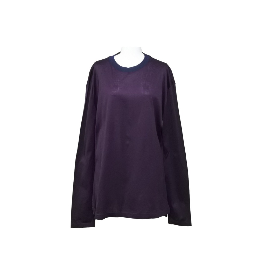 LANVIN(ランバン)のLANVIN ランバン 長袖Ｔシャツ RMJE0039A15/2939 メンズ バーガンディ パープル コットン サイズL 美品 中古 49542 レディースのトップス(Tシャツ(長袖/七分))の商品写真